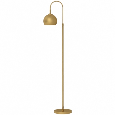 HOMCOM Moderne Stehlampe 40W E27, höhenverstellbar, schwenkbarer Schirm, Fußschalter, Gold