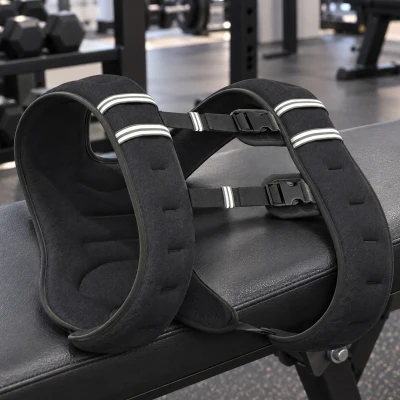HOMCOM Veste Lestée Ajustable 5-10KG Musculation Fitness