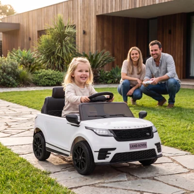 AIYAPLAY Range Rover Kids Electric Car 12V Remote 4-Wheel White