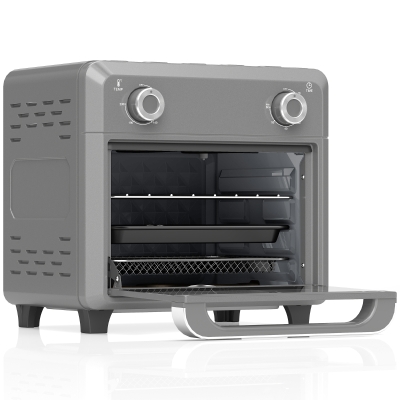 HOMCOM Air Fryer Oven 10L Adjustable Timer 1000W Grey