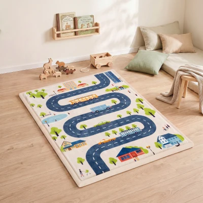 AIYAPLAY Tapis Enfant Mousse 3cm Route Antidérapant 150x200cm