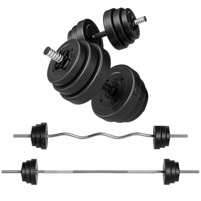 SPORTNOW 3 in 1 Hanteln Set 50 kg verstellbar 2er Hantelset mit Verbindungsrohr EZ-Curl-Stange Rutschfest ür Männer und Frauen