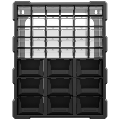DURHAND 39-Drawer Wall-Mounted Storage Cabinet Black