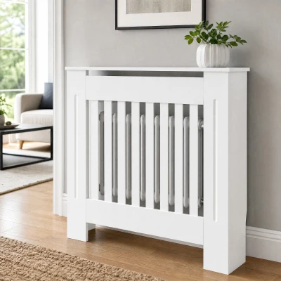 HOMCOM MDF Radiator Cover White 78L x 19W x 81H