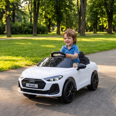 AIYAPLAY Auto Elettrica per Bambini Audi A5L e Telecomando Bianco