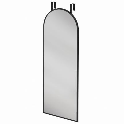 HOMCOM Specchio da Parete e Porta ad Arco, 110x40 cm, Nero