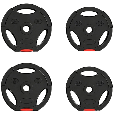 SPORTNOW Olympic Weight Plates Set 5kg & 2.5kg Black