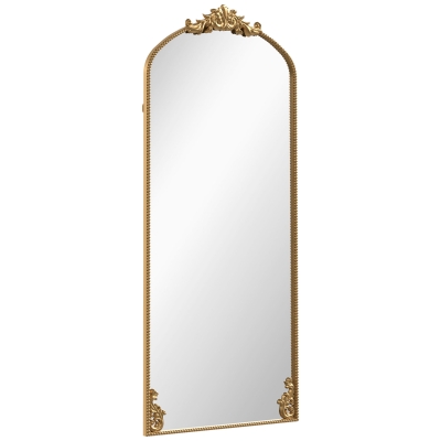 HOMCOM Specchio da Terra e Appoggio Stile Vintage 180x75 cm, Oro