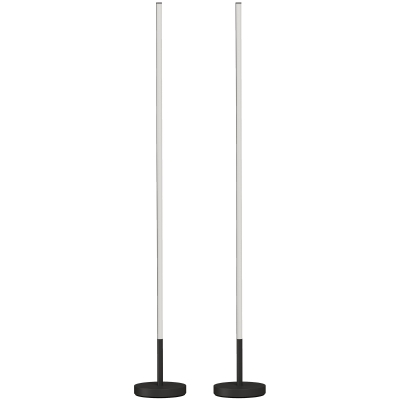 HOMCOM LED Corner Floor Lamp Set 3-Level Brightness Black