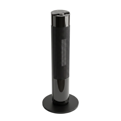 HOMCOM Calefactor Eléctrico Cerámico PTC 2000W con 5 Modos App Wi‑Fi Llama 3D Mando Protección Contra Sobrecalentamiento Negro