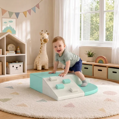 AIYAPLAY Set di 4 Blocchi Morbidi per Bambini in Pelle PU