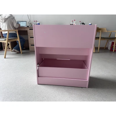 AIYAPLAY Librería Infantil con Cajón Móvil y 3 Estantes Estantería para Libros Diseño de Unicornio Montessori 3 a 8 Años Rosa