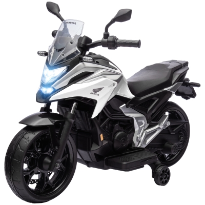 AIYAPLAY Elektrische Kinder Motor Honda, 3 km/u, Muziek & Licht, 3-6 Jaar, tot 30 kg, Wit