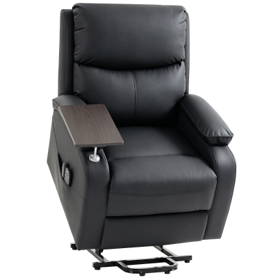 HOMCOM Riser Recliner Chair Electric Massage Table Black
