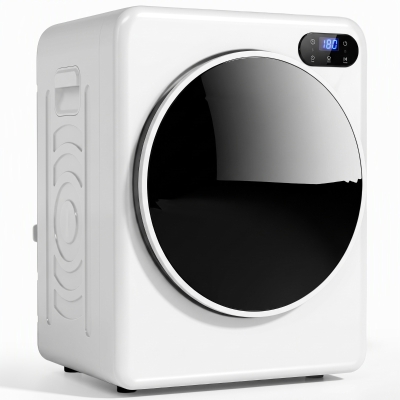 HOMCOM Secadora de Evacuación 3 kg 1000W con Pantalla Táctil Control de Tiempo y Temperatura Función Antiarrugas Blanco