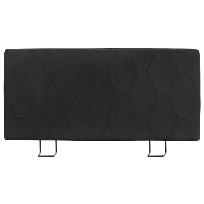 HOMCOM Cabeceira Estofada em Chenille com Altura Regulável e Estrutura Metálica para Cama de 160 cm, Cinzento