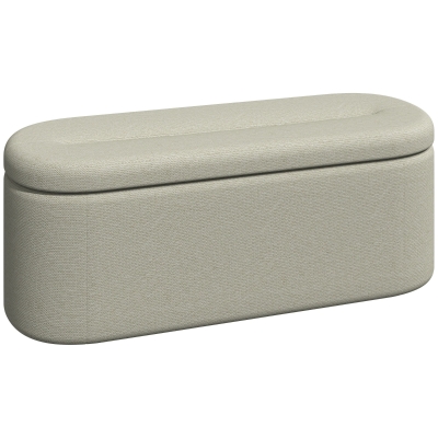 HOMCOM Sitzbank mit Stauraum als Polsterbank 116 cm Grau