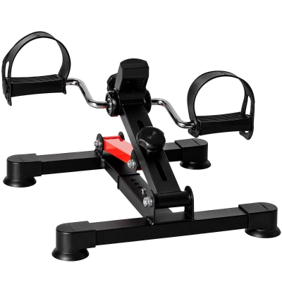 HOMCOM Mini Vélo Résistance Ajustable LCD Acier Noir