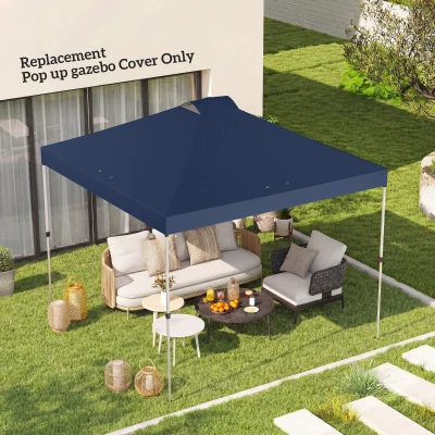 Outsunny Vervangend paviljoendak UV50+ waterdicht met 8 afvoergaten 3 x 3 m, Blauw