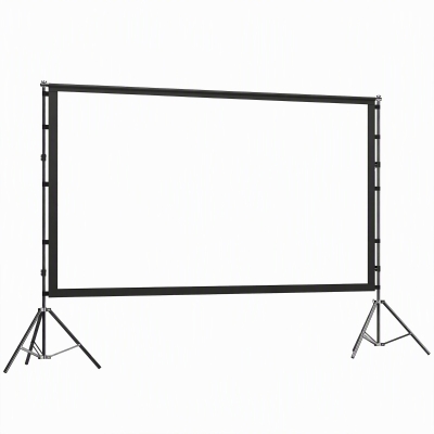 HOMCOM Ecrã de Projeção 100 Polegadas Formato 16:9 HD 4K/8K Frente e Verso com Suporte para Interior e Exterior Branco