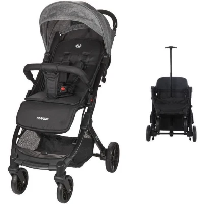 NANIA - Poussette combinée 2-en-1 avec siege auto Rimini - MYLA - 4 roues - Noir