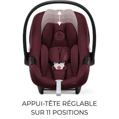 Siege auto Aton B2 i-size Cbx by Cybex - 45 a 87 cm - naissance jusqu'a 13 kg - jusqu'a 2 ans - Base one incluse - Rouge