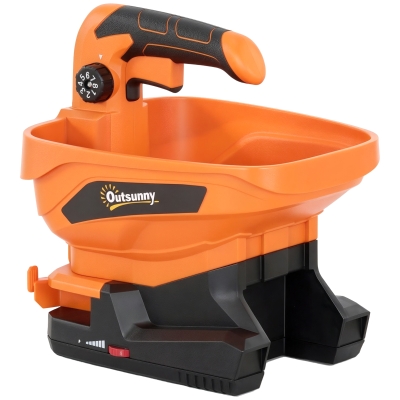 Outsunny Cordless Seed Spreader 3.3L Adjustable USB