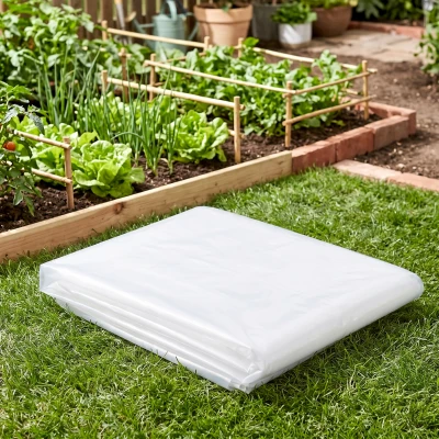 Outsunny Bâche pour Serre, Bâche Plastique Transparente 8 x 10 m, Imperméable, Résistante aux UV, PE 150g/m², Transparent