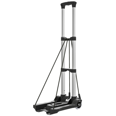 HOMCOM Carrello Pieghevole con 2 Cinghie in Alluminio Plastica