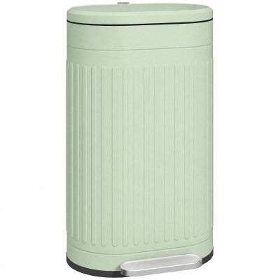 HOMCOM Kosz na Śmieci 30L Pedałowy z Pokrywą, Wyjmowanym Wewnętrznym Pojemnikiem i Systemem Soft-Close, 36,5 x 31,2 x 60,8 cm, Zielony