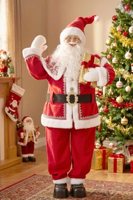 HOMCOM Life Size Animated Singing Santa Claus 5ft with Sound
