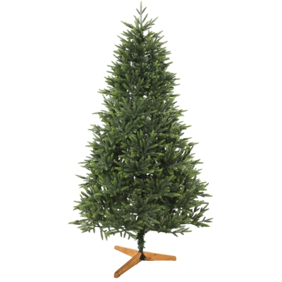 HOMCOM Albero di Natale Artificiale 180cm Folto Realistico, Verde