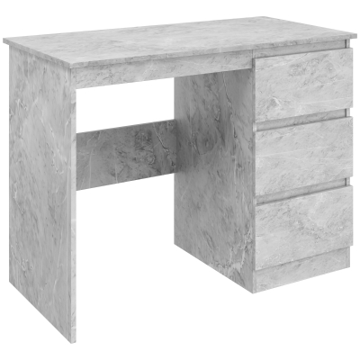 HOMCOM Scrivania Ufficio con 3 Cassetti, 100x50 cm, Grigio