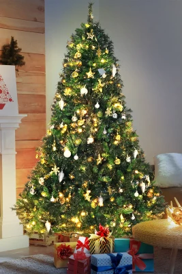 HOMCOM 1.8m Pre-Lit Christmas Tree 200 LED Holiday Décor