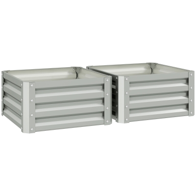 Garden Bed Set 60L x 60W x 30.5Hcm Light Grey