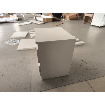 HOMCOM Comodino Camera da Letto Moderno con 2 Cassetti, Bianco