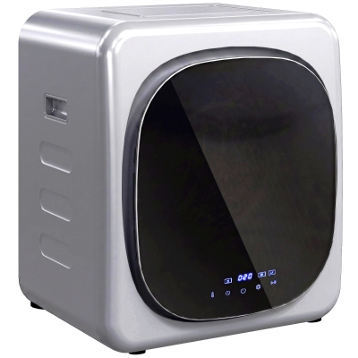 Uscător de Rufe cu Capacitate de 2.5kg, cu Temporizator, Încărcare Frontală, Argintiu