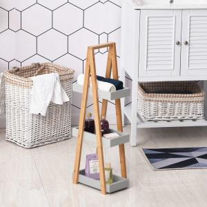 kleankin badkamerplank 3 niveaus trappen trapplank badkamer bamboe