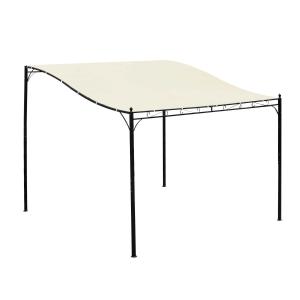 Pergola partytent paviljoen overkapping tent metaal crème 297x297 cm
