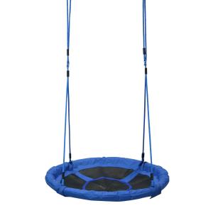 HOMCOM Nestschommel voor kinderen ronde schommel schommel tuin Oxford 100 cm blauw