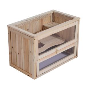 Houten knaagdierenkooi kooi muizenkooi ratten chinchillakooi klein huisdier 60 x 35 x 42 cm