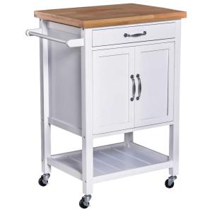 Keukentrolley keukenwagen keukenkast met schuiflade hout wit