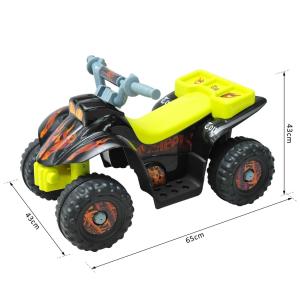 HOMCOM Quad elektrische quad geel zwart elektrische kinderauto kindermotorfiets elektrische motorfiets