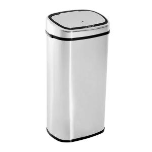 HOMCOM® automatische vuilnisbak prullenbak automatische keukenemmer bewegingssensor roestvrij staal met sensor zilver 68 l 40,5 x 29,5 x 78 cm | Aosom.nl