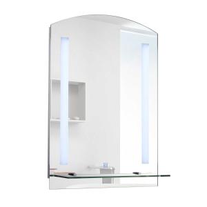HOMCOM LED-spiegelkast lichtspiegel badspiegel badkamerkast badkamerspiegel wandspiegel 15 W (model 4)