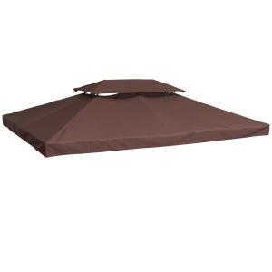 Outsunny Vervangend dak voor metalen tuinpaviljoen paviljoen partytent tuintent 3x3 / 3x4m