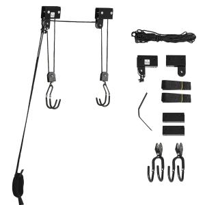 Kajaklift plafondlift opbergsysteem voor kano's tot 50 kg staal PP zwart