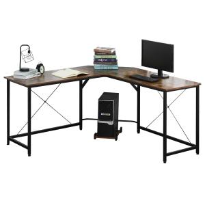 HOMCOM Computertafel L-vormig hoekbureau bureau tafel E1 spaanplaat