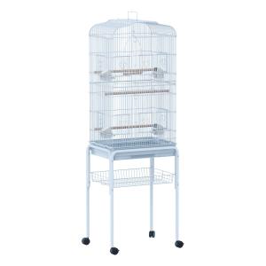 Vogelkooi volière vogelhuis metalen volière voor vogels met staander verrijdbaar
