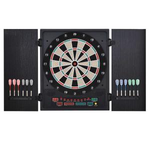 Elektronische dartset dartbord dartschijf met 12 darts zwart + wit 8 spelers